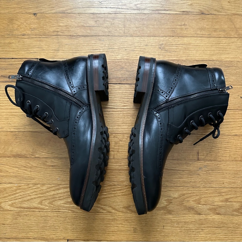 SOLD! The Florsheim Renegade Wingtip Lace Up Boot (Black)